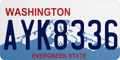 WA license plate AYK8336