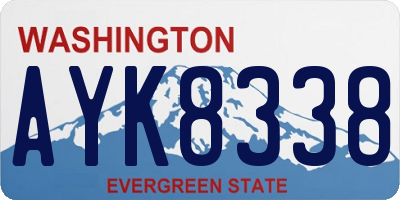 WA license plate AYK8338