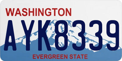 WA license plate AYK8339