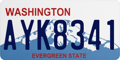 WA license plate AYK8341