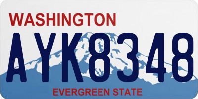 WA license plate AYK8348