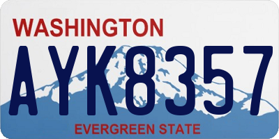 WA license plate AYK8357