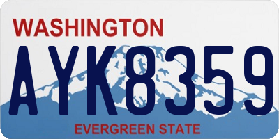 WA license plate AYK8359