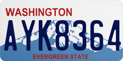 WA license plate AYK8364