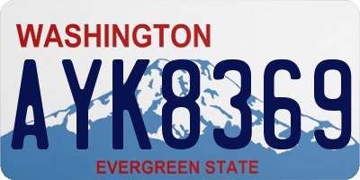 WA license plate AYK8369