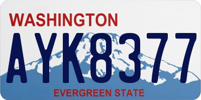 WA license plate AYK8377