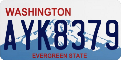 WA license plate AYK8379