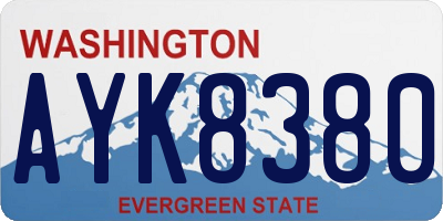 WA license plate AYK8380