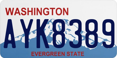 WA license plate AYK8389