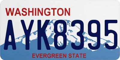WA license plate AYK8395