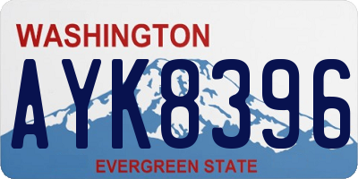 WA license plate AYK8396