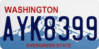 WA license plate AYK8399