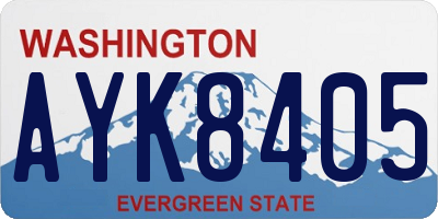 WA license plate AYK8405