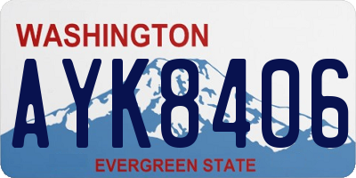 WA license plate AYK8406