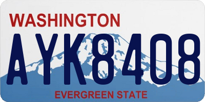WA license plate AYK8408