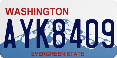 WA license plate AYK8409