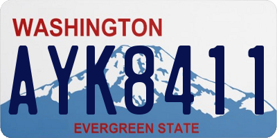 WA license plate AYK8411