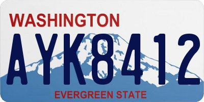 WA license plate AYK8412