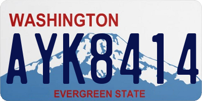 WA license plate AYK8414