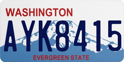 WA license plate AYK8415