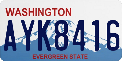 WA license plate AYK8416