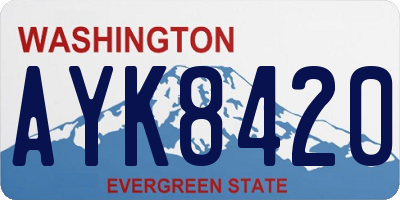 WA license plate AYK8420