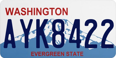 WA license plate AYK8422