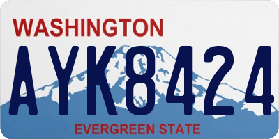 WA license plate AYK8424