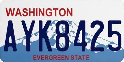 WA license plate AYK8425