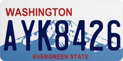 WA license plate AYK8426