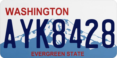 WA license plate AYK8428