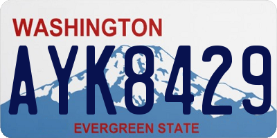 WA license plate AYK8429