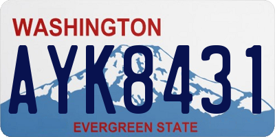 WA license plate AYK8431