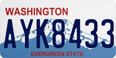 WA license plate AYK8433