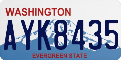 WA license plate AYK8435