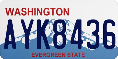 WA license plate AYK8436