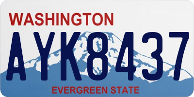 WA license plate AYK8437