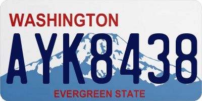 WA license plate AYK8438
