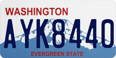WA license plate AYK8440