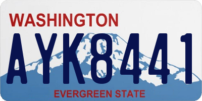 WA license plate AYK8441