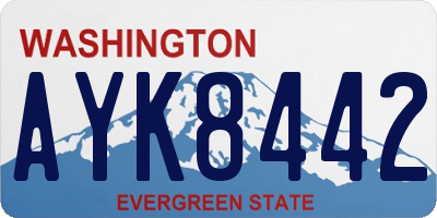 WA license plate AYK8442