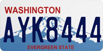 WA license plate AYK8444