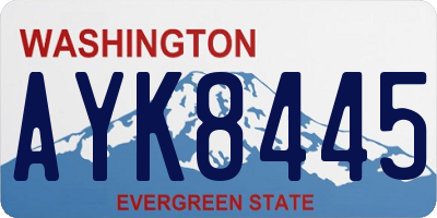 WA license plate AYK8445