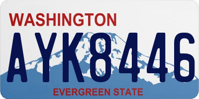 WA license plate AYK8446