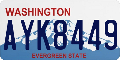 WA license plate AYK8449