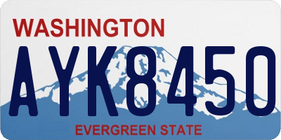 WA license plate AYK8450