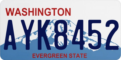 WA license plate AYK8452