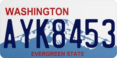 WA license plate AYK8453