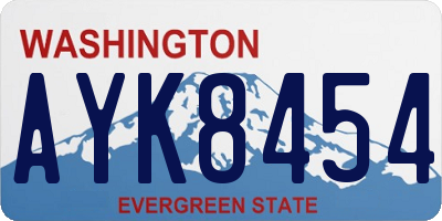WA license plate AYK8454
