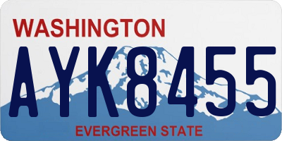 WA license plate AYK8455